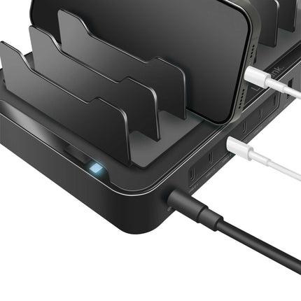 Ladestation 10 Anschlüsse 6 USB-C + 4 USB-A PD/QC3.0 120W
