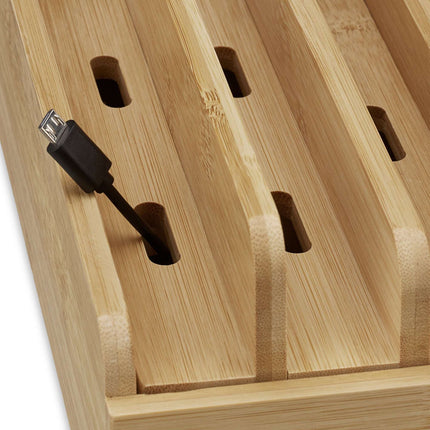 Charging station in bamboo