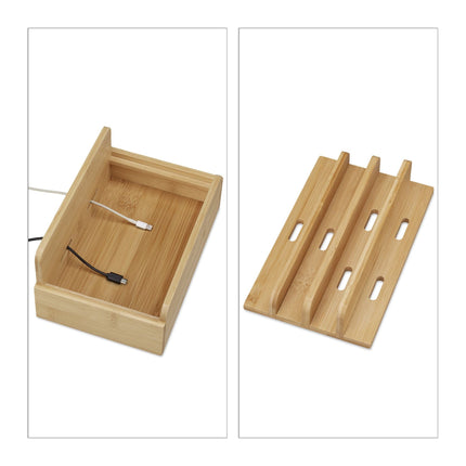 Charging station in bamboo