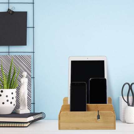 Charging station in bamboo
