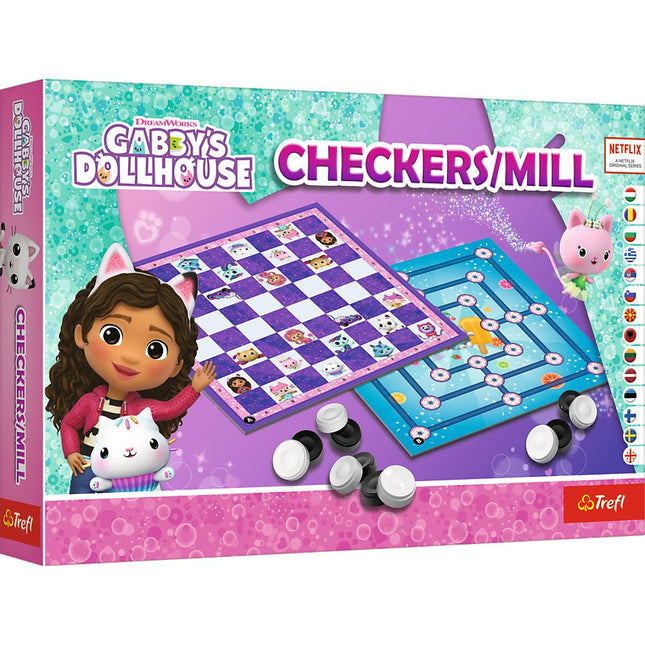 Dame & Mühle Brettspiel für Gabbys Dollhouse Spielzeit