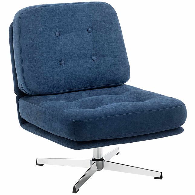 Chenille Loungesessel, 360° drehbar, 70 cm Sitzbreite