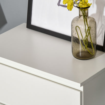 White dresser - Sideboard with 4 drawers with anti-tip