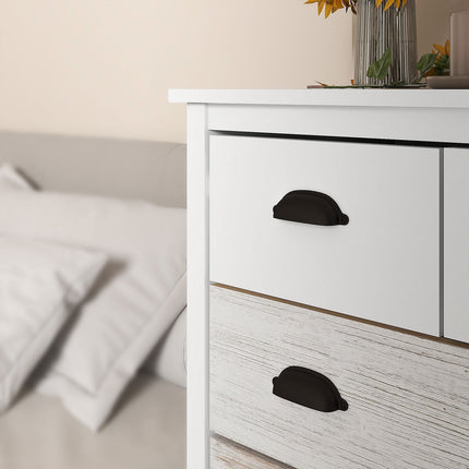 Weiße Kommode mit 5 Schubladen – Aufbewahrung für Schlafzimmer & Wohnzimmer