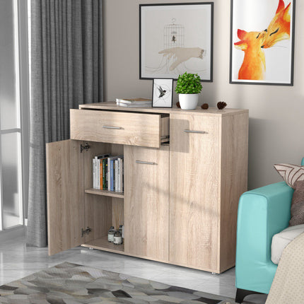 Kommode mit 2 Türen, Schublade, 90 x 29 x 82 cm