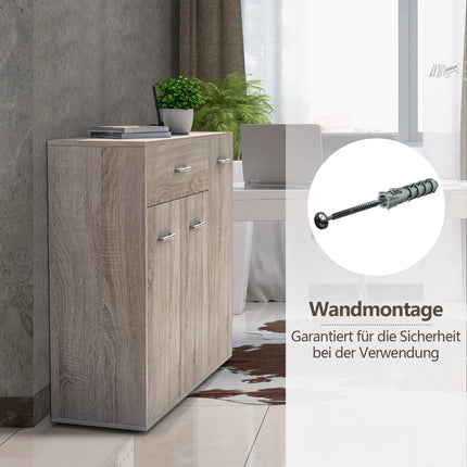 Kommode mit 2 Türen, Schublade, 90 x 29 x 82 cm