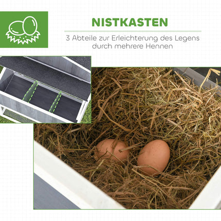Wooden chicken house with nesting box, for 3-4 chickens