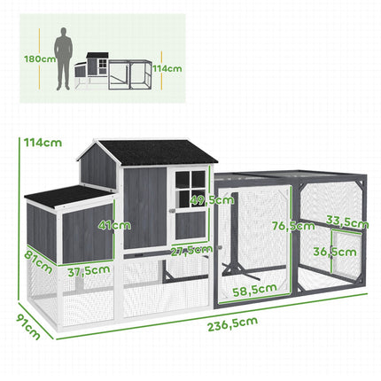 Wooden chicken house with nesting box, for 3-4 chickens