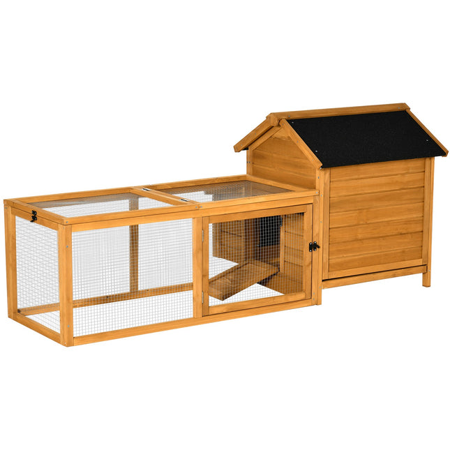 Chicken house, solid wood, 180x92x78cm with nesting box