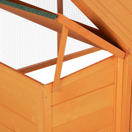 Chicken Coop with Run, 240 x 112.5 x 76 cm, Fir Wood