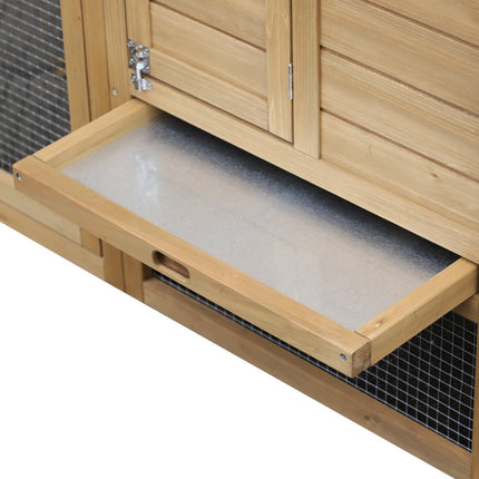 Hühnerstall mit Auslauf, Holz, 2 Ebenen, Nistkasten