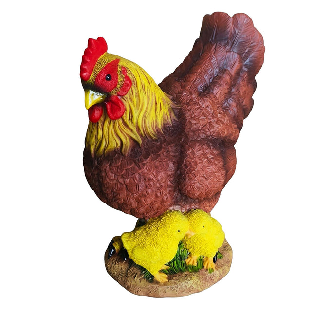 Gartenfigur Huhn, Polyresin, verschiedene Farben