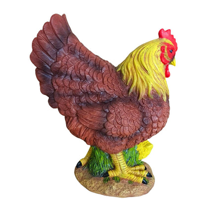 Chicken Garden Ornament, Polyresin, Various Colors