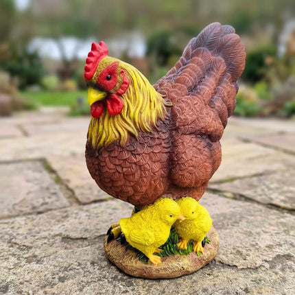 Chicken Garden Ornament, Polyresin, Various Colors