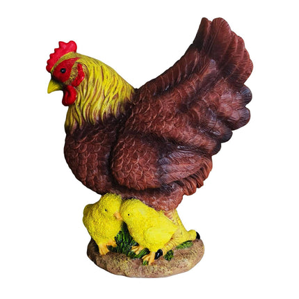 Chicken Garden Ornament, Polyresin, Various Colors