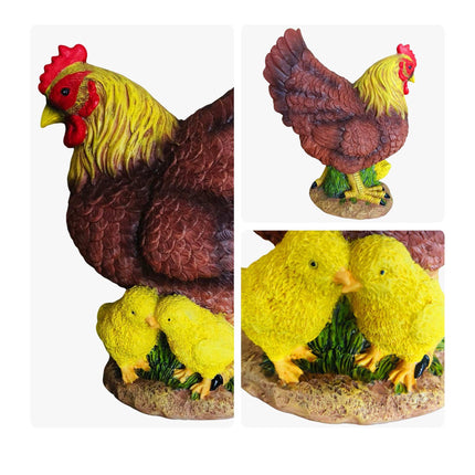 Chicken Garden Ornament, Polyresin, Various Colors