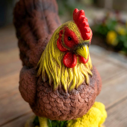 Chicken Garden Ornament, Polyresin, Various Colors