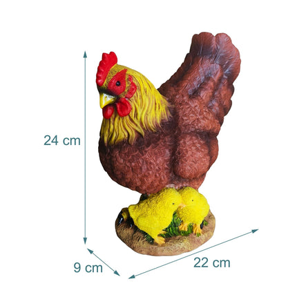 Chicken Garden Ornament, Polyresin, Various Colors