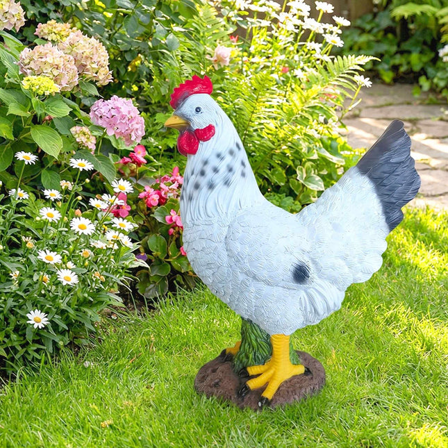 Gartendekoration Huhn – Polyresin, wetterfest