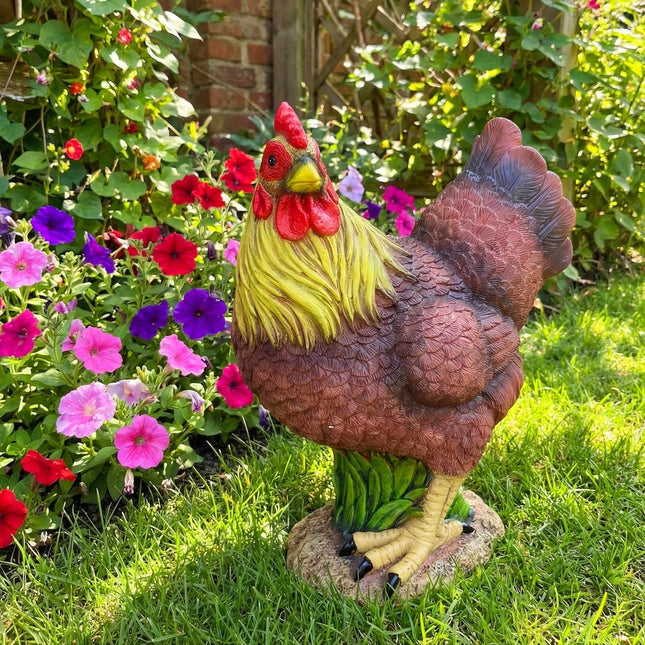 Gartendeko Huhn – Polyresin, wetterfest