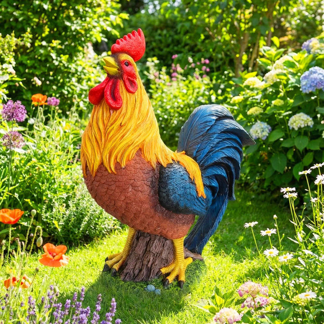 Gartendeko Huhn – Wetterfestes Polyresin, 24cm
