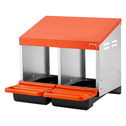 Chicken Nesting Box, 2-Compartment Roll-Away, Wall Mount