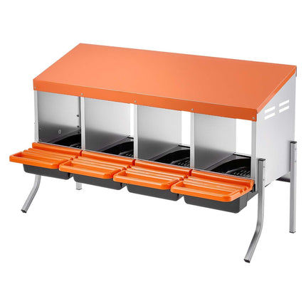Chicken Nesting Boxes, 4-Compartment Roll-Away With Legs