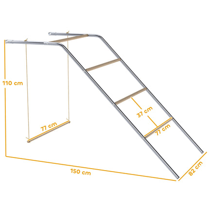 Chicken Playground with Adjustable Swing, 4 Perches, 82x150x110 cm