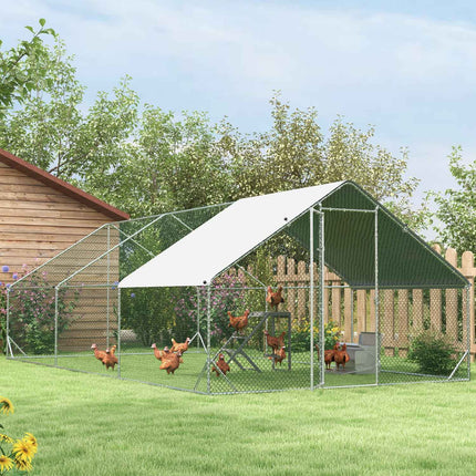 XXL-Hühnerstall für draußen, 3x6x2m, bietet Platz für 12-18 Hühner