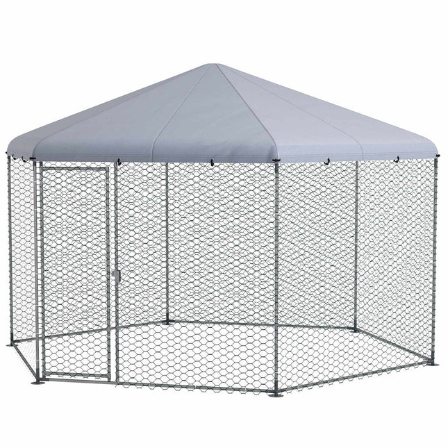 Steel chicken house with lid, door, for 10-15 chickens
