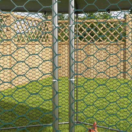 Hühnerstall aus Stahl mit Deckel, Tür, für 10-15 Hühner