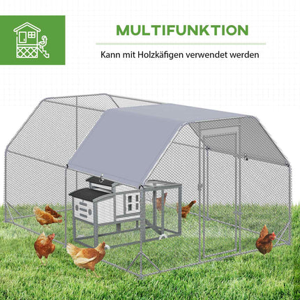Großer Freilandhühnerstall für 10–12 Hühner mit Schiebedach