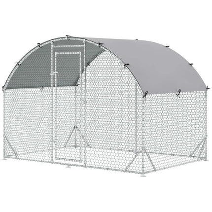 Steel chicken house with UV protection - 4-6 chickens, 280x190x197 cm