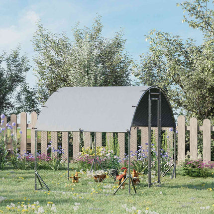 Steel chicken house with UV protection - 4-6 chickens, 280x190x197 cm
