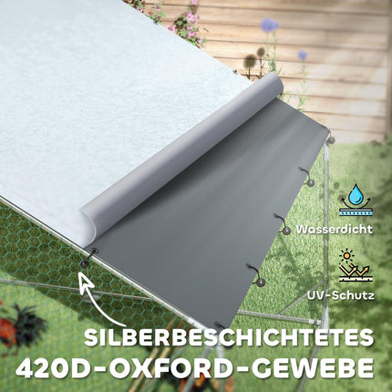 Chicken house in steel with UV protection, capacity 18-24