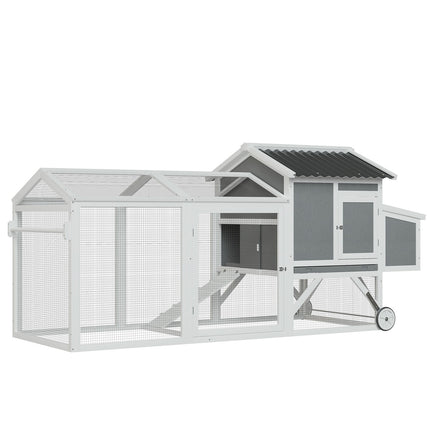 Mobile Chicken Coop - Winter hardy spruce, grey/white