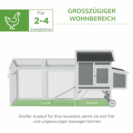 Mobile Chicken Coop - Winter hardy spruce, grey/white