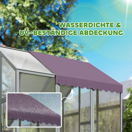 Large outdoor chicken house with waterproof roof, gray