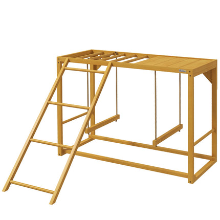 Wooden chicken playground with swings and ladder for 3-4 chickens