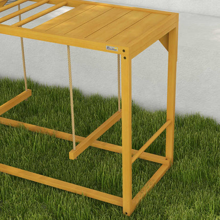 Wooden chicken playground with swings and ladder for 3-4 chickens