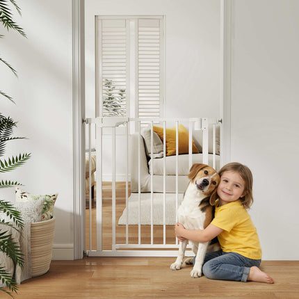 Kinderschutzgitter, ohne Bohren, selbstschließend, 76-82cm, Weiß