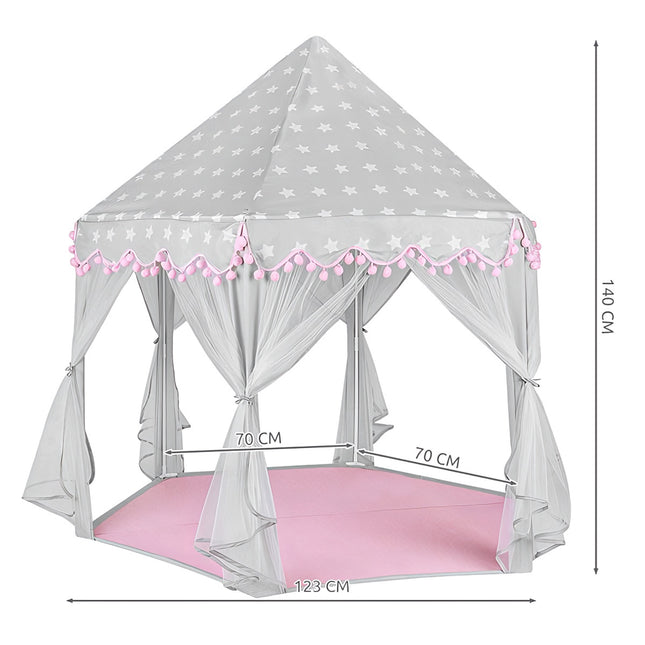 Kinderzelt grau und rosa Kruzzel 23476 