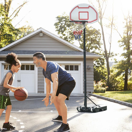 Adjustable basketball hoop for children, 194-249 cm, black