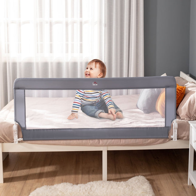 Kinderbettgitter Rausfallschutz, Grau, 150cm