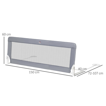 Kinderbettgitter Rausfallschutz, Grau, 150cm