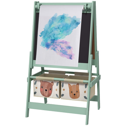 3-in-1 easel for children - Blackboard and whiteboard with paper roll