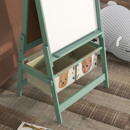 3-in-1 easel for children - Blackboard and whiteboard with paper roll