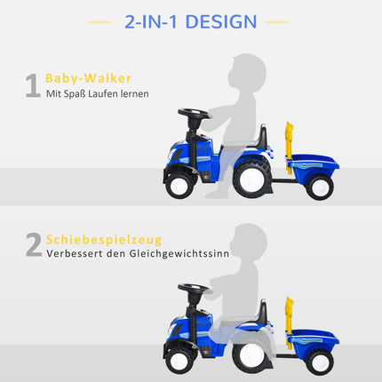 Kinderauto mit Hupen – Blau Kunststoff Metall