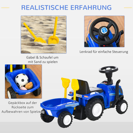 Kinderauto mit Hupen – Blau Kunststoff Metall
