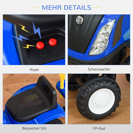 Kinderauto mit Hupen – Blau Kunststoff Metall